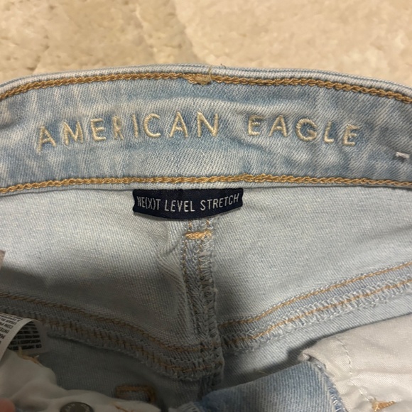 Light Wash Denim High Waisted Shorts - Picture 2 of 3